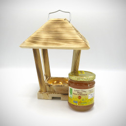 Lanterna in legno con miele